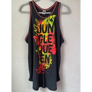 NWOT Zumba Wear Jungle Queen Graphic Tank Top Sleeveless Athletic Workout
